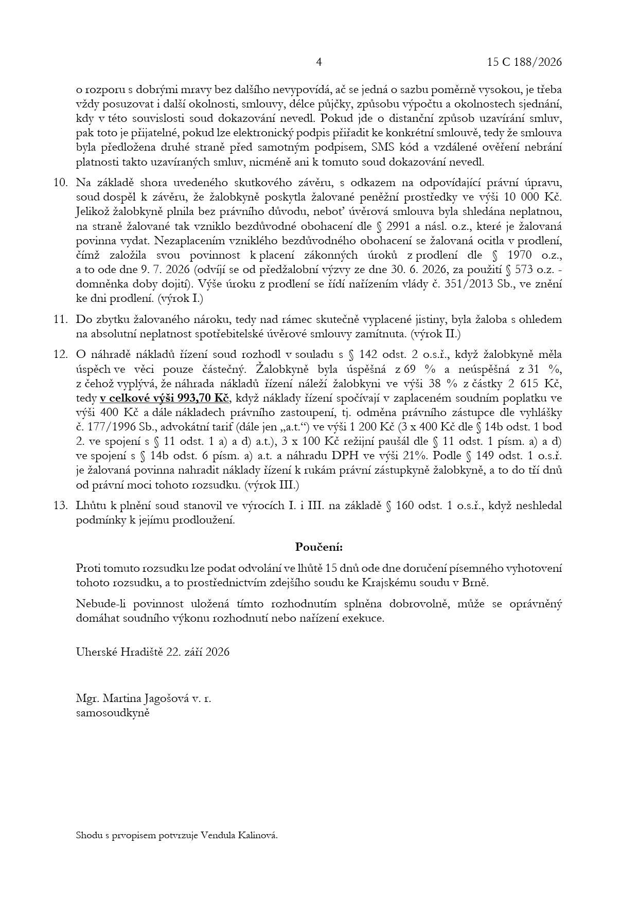 Anonymizované soudní rozhodnutí, strana 4 z 4